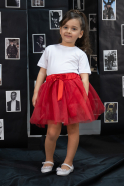 Red Girls Skirt KT101