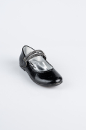 Black Patterned Flat Shoe ORS3101