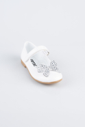 White Patent Leather Flat Shoe ORR3100