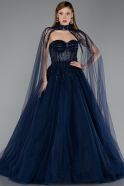 Long Navy Blue Evening Dress ABU5935