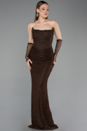 Long Brown Dantelle Mermaid Prom Dress ABU5933