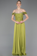 Long Pistachio Green Prom Gown ABU5938