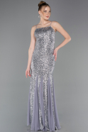 Long Silver Mermaid Prom Dress ABU5939