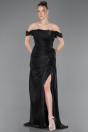 Long Black Chiffon Evening Dress ABU5974