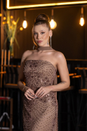 Long Copper Beaded Evening Dress ABU5438