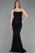 Long Black Dantelle Mermaid Evening Gown ABU5993