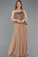 Copper Long Chiffon Evening Dress ABU5486