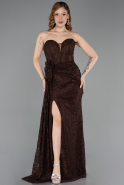 Long Brown Dantelle Mermaid Prom Dress ABU5975