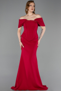 Long Dark Fuchsia Evening Dress ABU6002