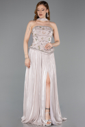Mink Long Chiffon Evening Dress ABU5786