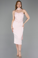Midi Powder Color Cocktail Dress ABK2593