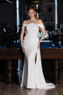Long White Evening Dress ABU6001