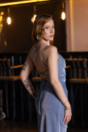 Long Indigo Prom Gown ABU6008
