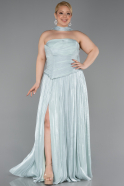 Long Mint Chiffon Formal Plus Size Dress ABU5958