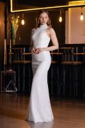 Long White Dantelle Evening Dress ABU5987