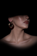 Brown-Gold Earring DF1037
