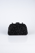 Black Plaster Fabric Night Bag SH839