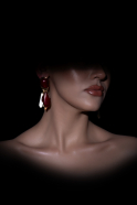 Burgundy Earring DF1062