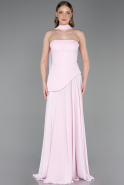 Long Powder Color Chiffon Prom Gown ABU6042