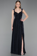 Long Navy Blue Prom Gown ABU6045
