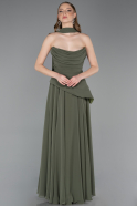 Olive Drab Long Chiffon Prom Gown ABU5763