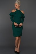Short Emerald Green Evening Dress ABK147