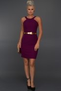 Short Violet Evening Dress C8078