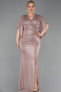 Long Gold Plus Size Evening Dress ABU3280