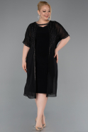 Midi Black Formal Plus Size Dress ABK2596