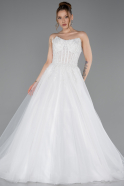 Long White Wedding Dress ABG188