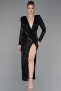 Midi Black Party Dress ABK2479