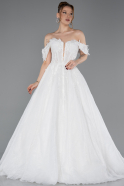 Long White Dantelle Wedding Dress ABG190