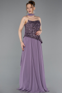 Lavender Long Chiffon Evening Dress ABU5486