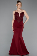 Burgundy Long Evening Dress ABU5568