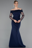 Long Navy Blue Evening Dress ABU6101