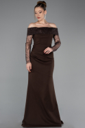 Long Brown Evening Dress ABU6101