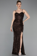 Long Brown Prom Gown ABU6106
