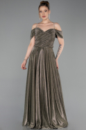 Olive Drab Long Oversized Evening Dress ABU5716