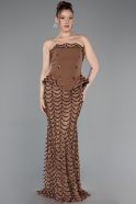 Copper Long Scaly Evening Dress ABU5919