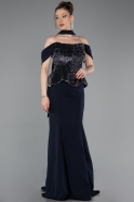 Long Navy Blue Evening Dress ABU6094