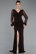 Brown Long Evening Dress ABU3008
