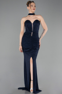 Long Navy Blue Evening Dress ABU6112