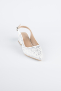 Silver Beaded Evening Shoe AB2100