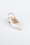 Mink Beaded Evening Shoe AB2100