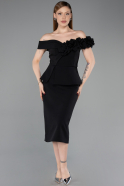 Midi Black Party Dress ABK2615