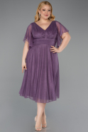 Midi Lavender Plus Size Cocktail Dress ABK2622