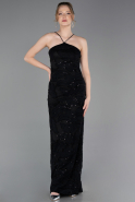 Black Long Scaly Evening Dress ABU5713