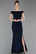 Long Navy Blue Prom Gown ABU6151