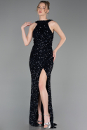 Long Navy Blue Scaly Evening Dress ABU5135