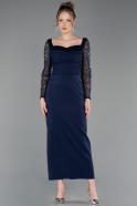 Navy Blue Midi Cocktail Dress ABK2387